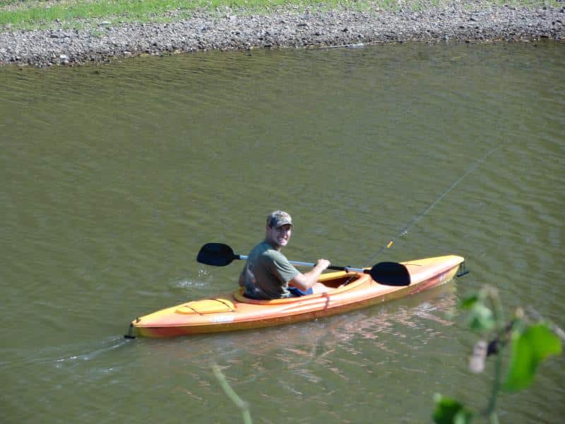 Kayaking at the Hunting Cabin in Oklahoma