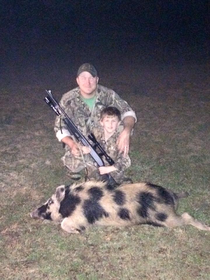 Wild Hog Hunts in Oklahoma - Wild Boar Harvested by Hunter Pictured with Hog