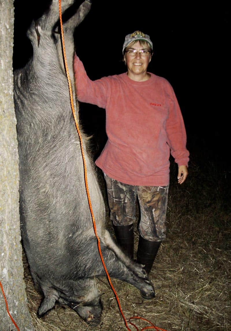Massive Hog Harvested in Oklahoma on a Wild Boar Hunt Trip